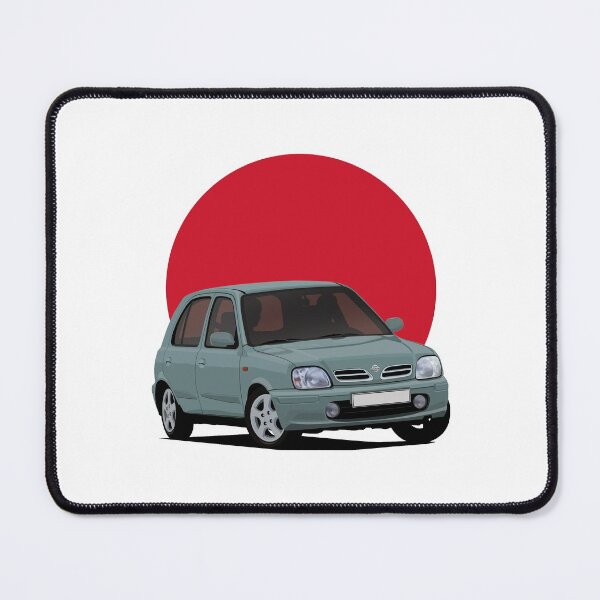 Item preview, Nissan Micra (March) K11C grey-turquoise with the Japanese rising sun designed and sold by knappidesign.