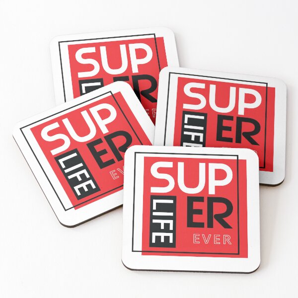 Item preview, Super life ever - boxed text design designed and sold by cruzzcreation.