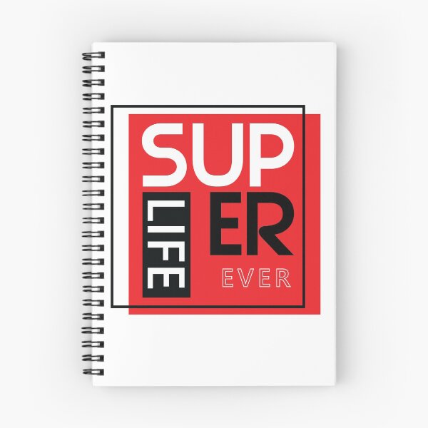 Item preview, Super life ever - boxed text design designed and sold by cruzzcreation.