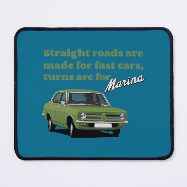 Item preview, Straight roads are made for fast cars, turns are for Morris Marina - green designed and sold by knappidesign.