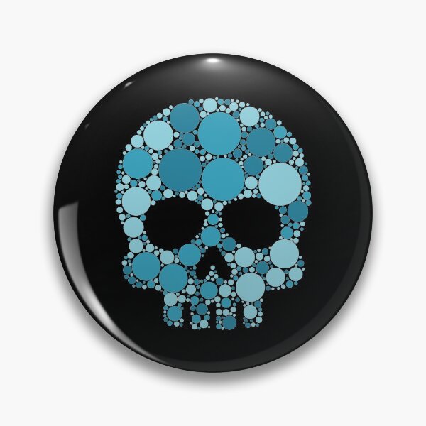 Item preview, International Dot Day | Ocean Sky Blue Polka Dot Skull designed and sold by GravitiTees.