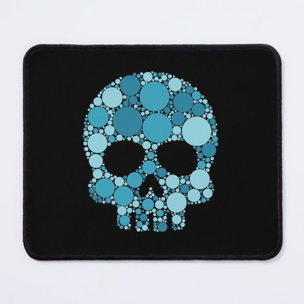 Item preview, International Dot Day | Ocean Sky Blue Polka Dot Skull designed and sold by GravitiTees.