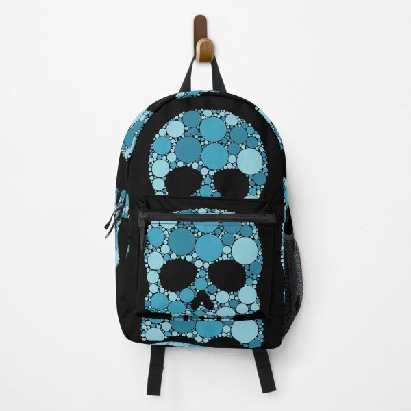 Item preview, International Dot Day | Ocean Sky Blue Polka Dot Skull designed and sold by GravitiTees.