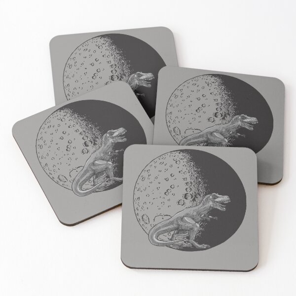 Item preview, Asestatic dinosaurs on the moon designed and sold by AGDesignstore.