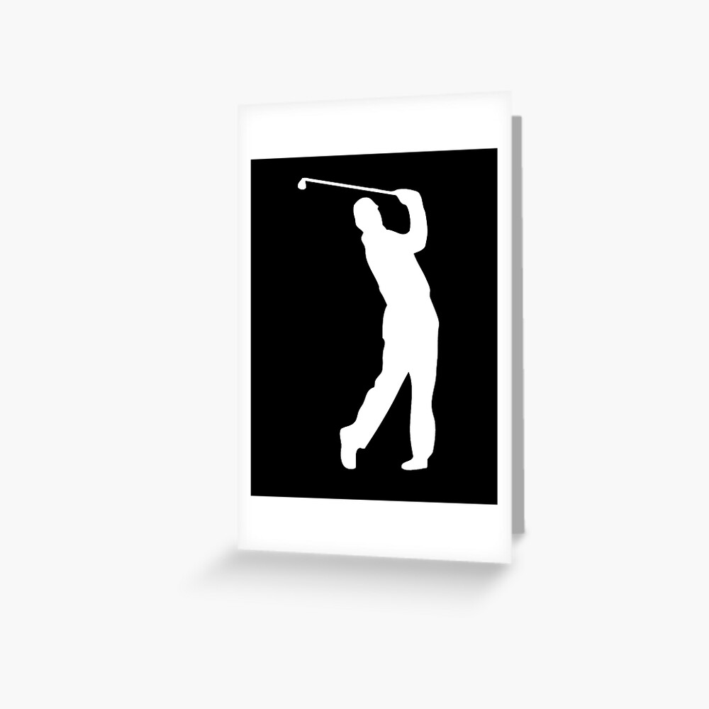 "Sports Lover Golf Silhouette" Greeting Card for Sale by pdgraphics