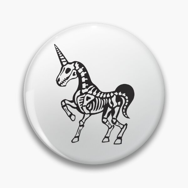 Artikelvorschau, Halloween Einhorn Skelett entworfen und verkauft von AGDStudio.