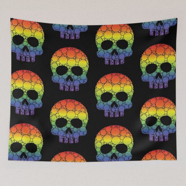 Item preview, International Dot Day | Tie Dye Polka Dot Rainbow Sugar Skull designed and sold by GravitiTees.