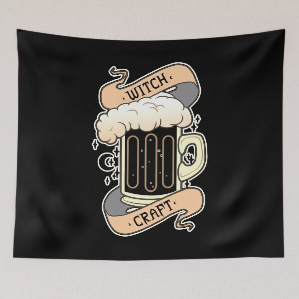 Item preview, Witch Way To The Wine? Witch craft beer Halloween Drinking Drink up Witches designed and sold by Ryuvhiel.