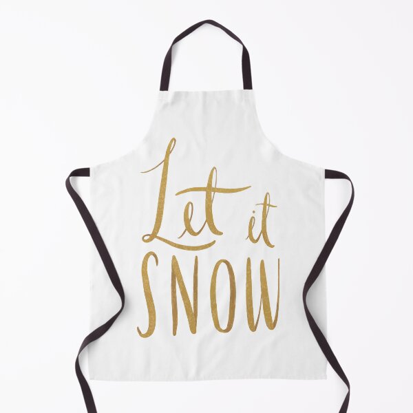 Item preview, let it snow golden design text designed and sold by Anvin Peeter.