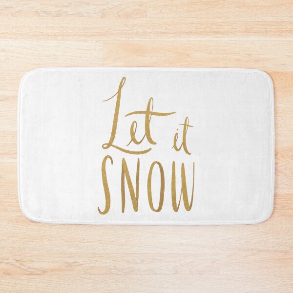 Item preview, let it snow golden design text designed and sold by Anvin Peeter.