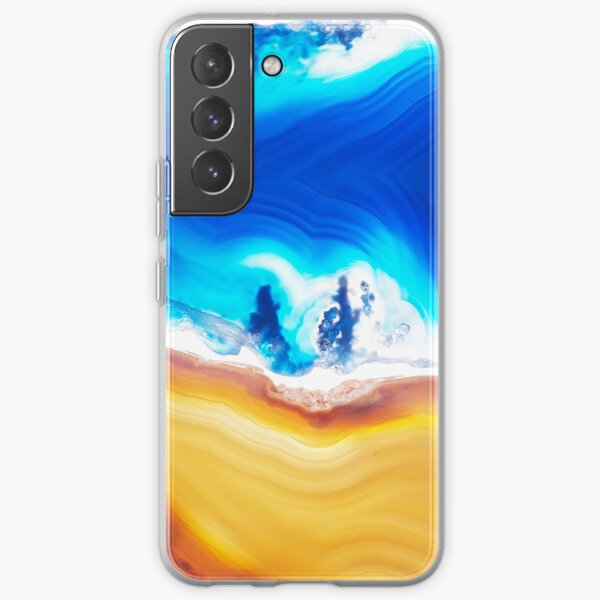 Gemstones in blue and yellow Samsung Galaxy Soft Case