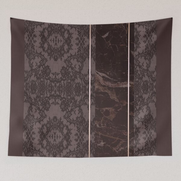 Item preview, Chic Pastel Burgundy Red Rosegold Geometric Floral Lace and Marble Pattern  designed and sold by LaceySkies.