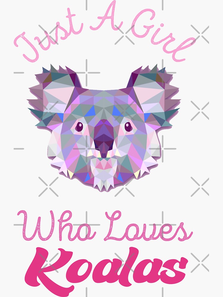 Cute Koala , Just A Girl Who Loves Koalas , girls gift, sister gift,  sleepy girls, Sticker for Sale by Medeline Shop