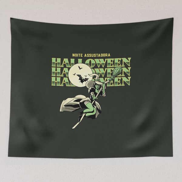 Item preview, Diseño de camiseta de Halloween con tema de terror con ilustración de bruja con escoba designed and sold by deepakrode7.