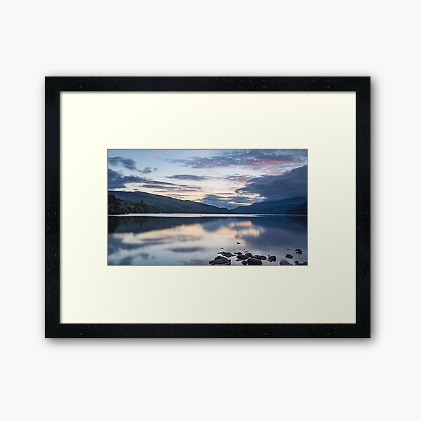 last embers of the day at Loch Tay, nr Aberfeldy Perthshire Framed Art Print