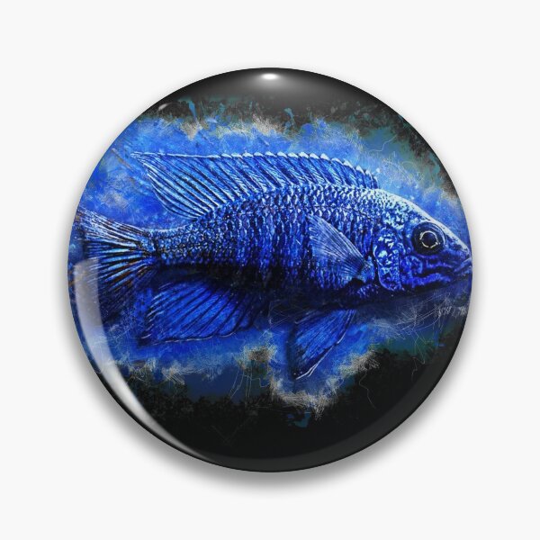 Item preview, Blue Neon Emperor Cichlid - Aulonocara sp. blue neon designed and sold by AquariumLutter.