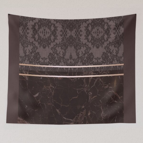 Item preview, Chic Pastel Burgundy Red Rosegold Geometric Floral Lace and Marble Pattern  designed and sold by LaceySkies.