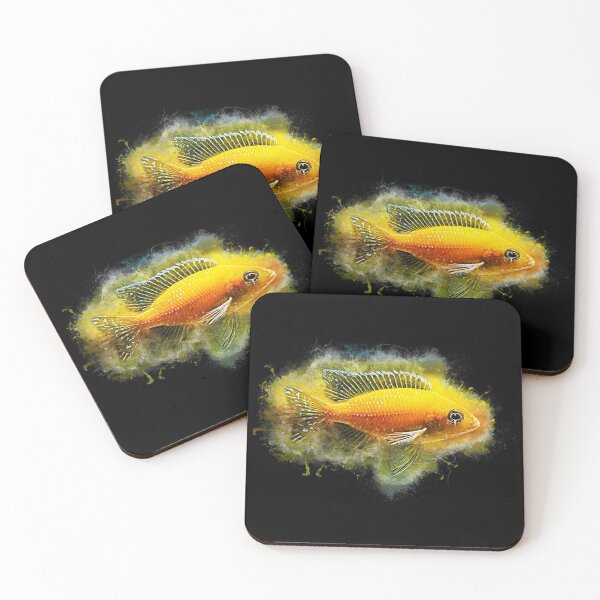 Item preview, Lemon yellow emperor cichlid - Aulonocara sp. saffron designed and sold by AquariumLutter.