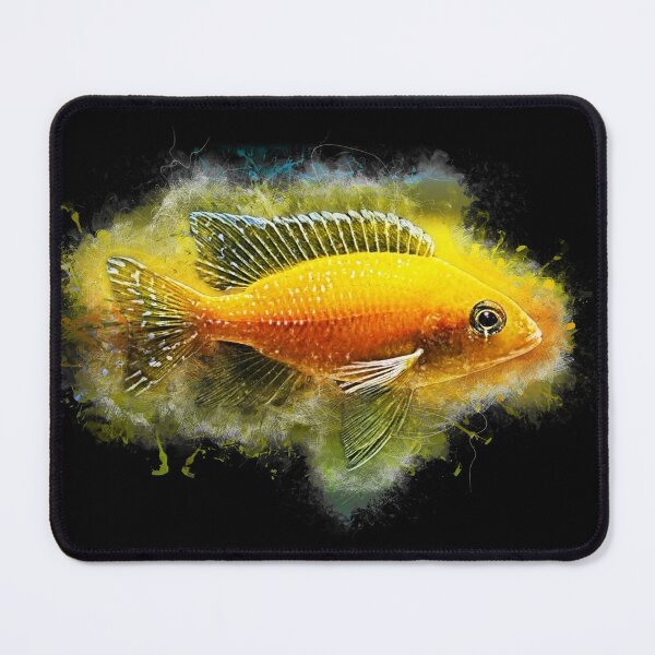 Item preview, Lemon yellow emperor cichlid - Aulonocara sp. saffron designed and sold by AquariumLutter.