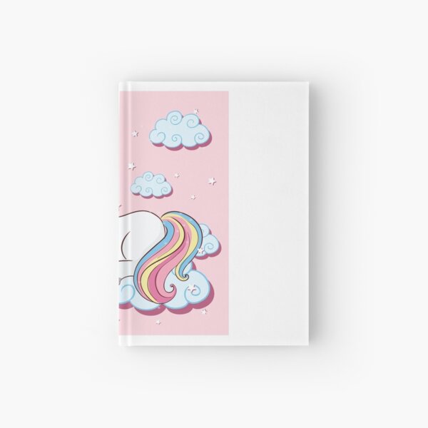 Süßes Einhorn auf einer Wolke. Notizbuch
