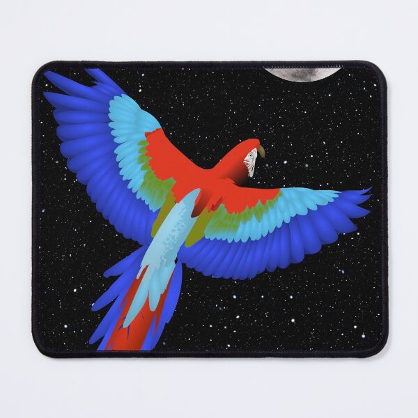 Item preview, Parrot Flying In Space Towards The Moon designed and sold by thecooltable.