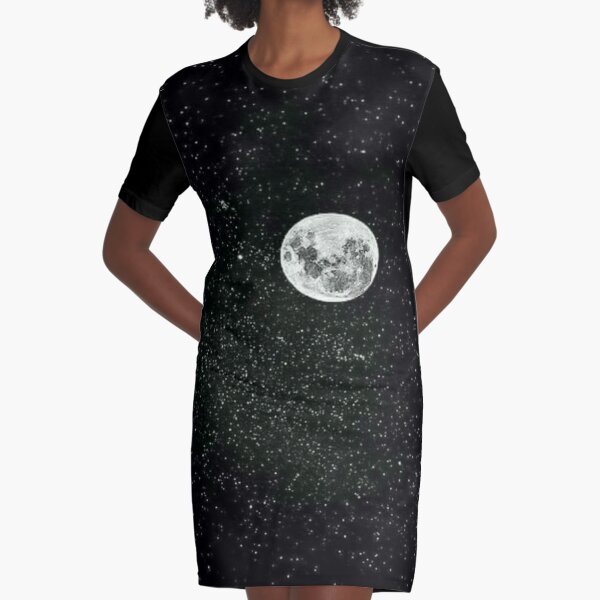 Space  Graphic T-Shirt Dress