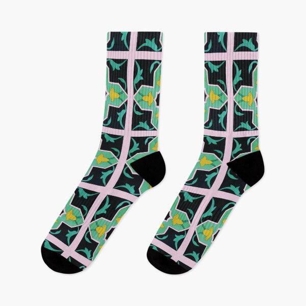 Item preview, Green Teal Pink Ornamental Tile designed and sold by hockeng.