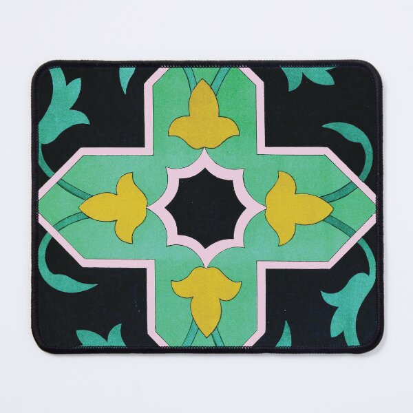 Item preview, Green Teal Pink Ornamental Tile designed and sold by hockeng.