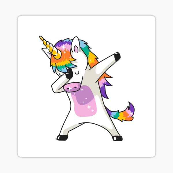Süßes Gangster Einhorn Sticker