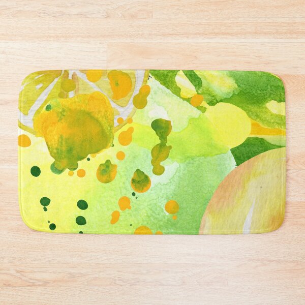Item preview, Lemon Lime Citrus Art on Abstract Yellow and Green Background (1of4) designed and sold by DzineVine.