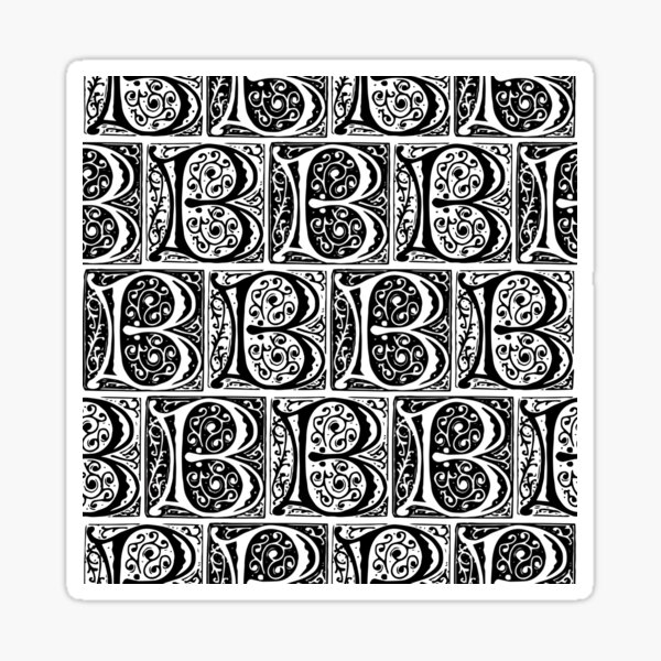 "Letter B Medieval Manuscript Monogram" Sticker For Sale By ...