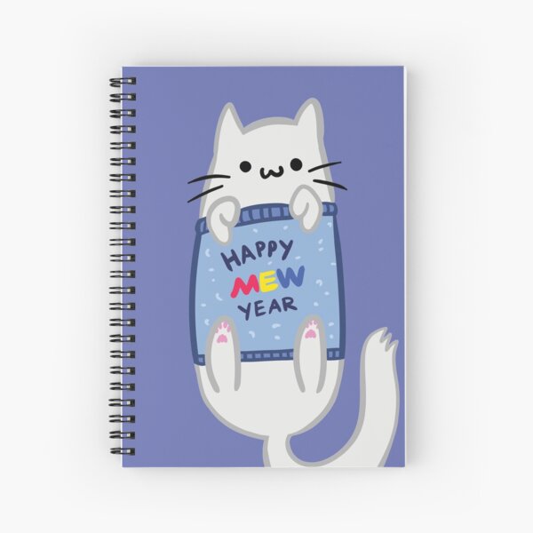 Happy MEW Year Cat #1 Spiral Notebook