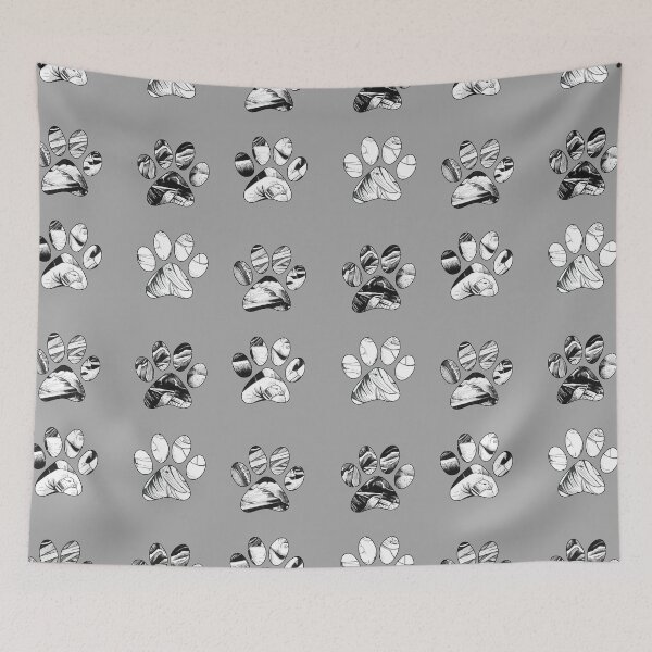 Item preview, Dog Paw Print Black and white ink sticker pack essential designed and sold by Bubsart78.