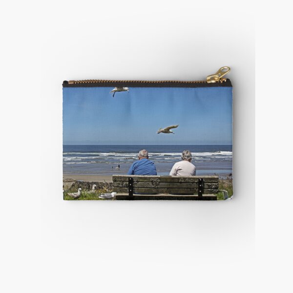 Item preview, Enjoying the Beach View, feeding Gulls and a Bench Together designed and sold by Chuck Gardner.