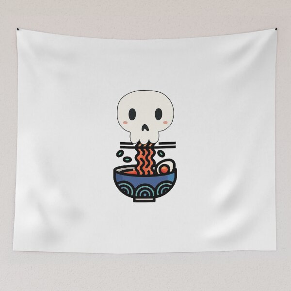 Item preview, Kawaii Japanese Anime Skeleton Ramen - Soup Noodles designed and sold by Digitalme Designs.