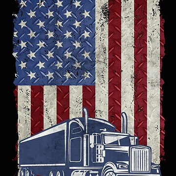 American Flag Semi Truck Driver Gifts Truck Lovers Trucker - Truck Driver -  Tapestry