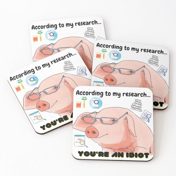 Item preview, According to My Research - Smart Pig - Educated Pig designed and sold by BunnyBizarre.