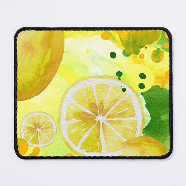 Item preview, Lemon Lime Citrus Art on Abstract Yellow and Green Background (2of4) designed and sold by DzineVine.