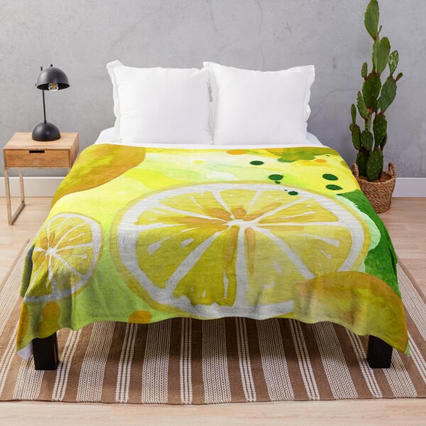 Item preview, Lemon Lime Citrus Art on Abstract Yellow and Green Background (2of4) designed and sold by DzineVine.