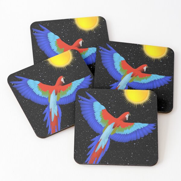 Item preview, Parrot Flying In Space Towards The Sun designed and sold by thecooltable.
