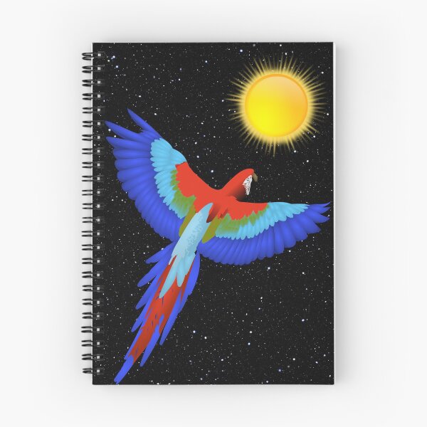 Item preview, Parrot Flying In Space Towards The Sun designed and sold by thecooltable.