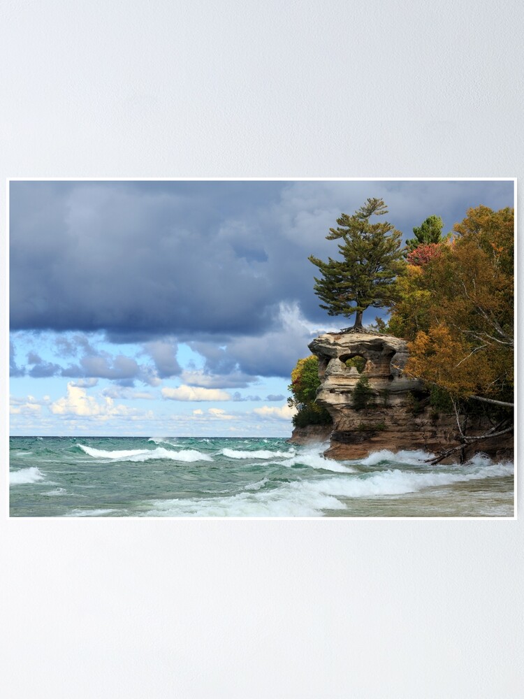 Lake Superior Ice Curtains on Grand Island, Pictured Rocks Lakes