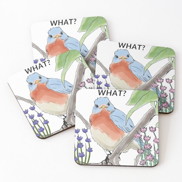 Item preview, What? Cute Eastern Bluebird on a Branch designed and sold by BunnyBizarre.