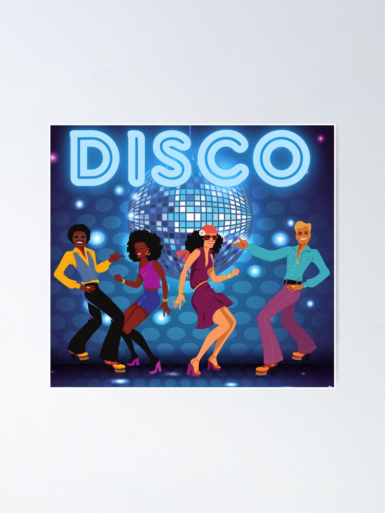 Disco Party. 70s Disco Fashion. 80s Disco Fashion.Purple Disco machine.   Poster for Sale by ramazis