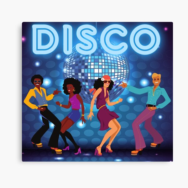 Disco Party. 70s Disco Fashion. 80s Disco Fashion.Purple Disco machine. |  Poster