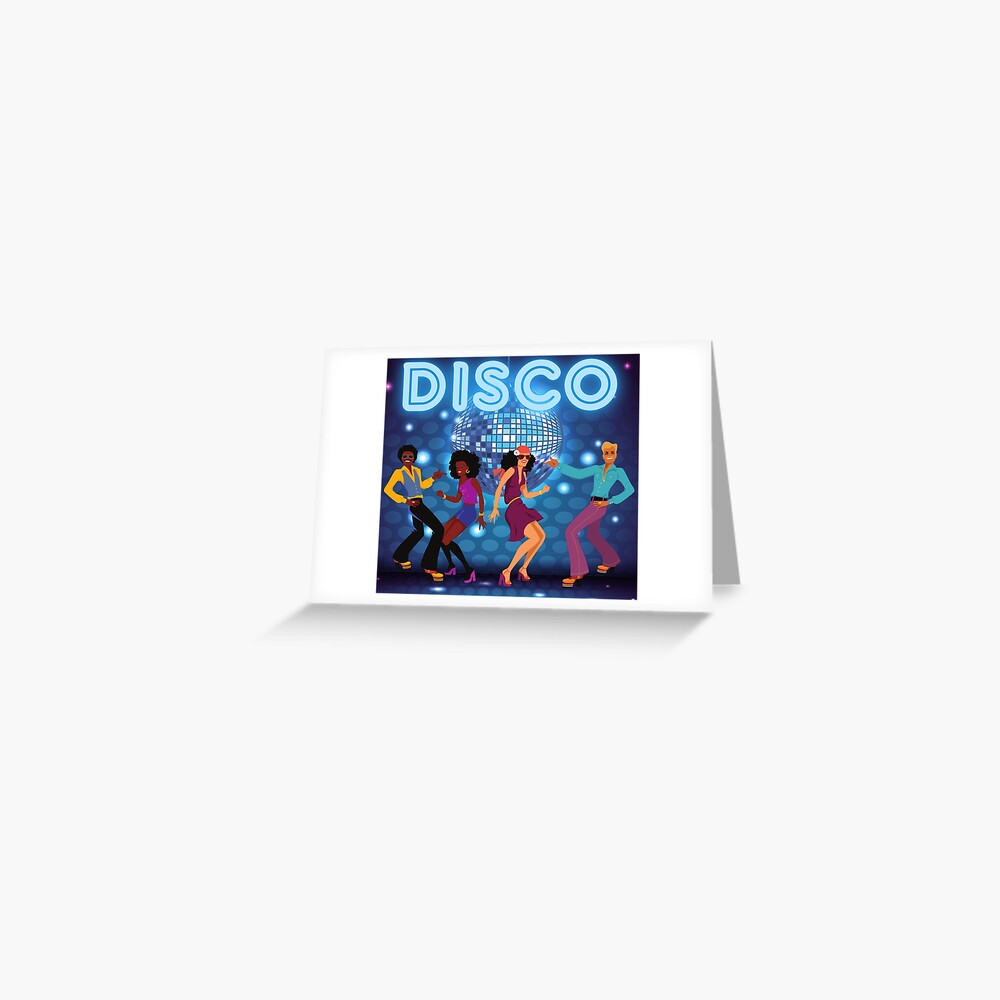 Disco Party. 70s Disco Fashion. 80s Disco Fashion.Purple Disco machine.   Greeting Card for Sale by ramazis