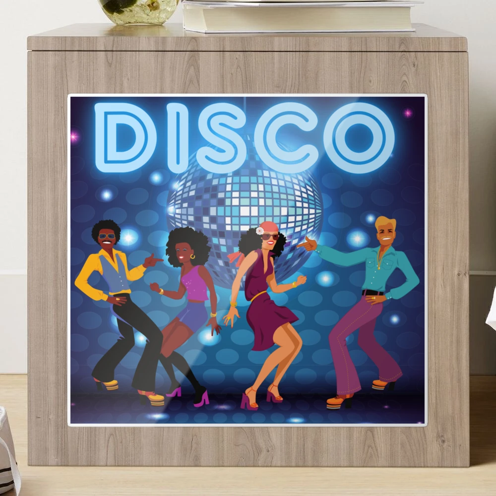 Disco Party. 70s Disco Fashion. 80s Disco Fashion.Purple Disco machine.   Sticker for Sale by ramazis