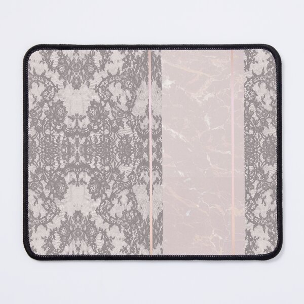 Item preview, Chic Pastel Light Candy Pink Rosegold Geometric Floral Lace and Marble Pattern designed and sold by LaceySkies.