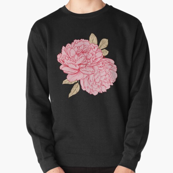 Pink Peonies Pullover Sweatshirt