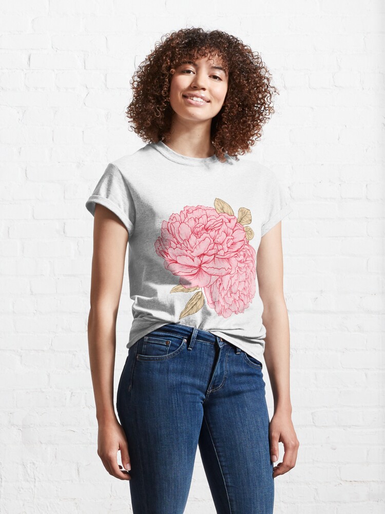 Alternate view of Pink Peonies Classic T-Shirt
